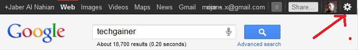 google gear icon
