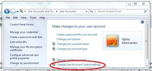 Turn off or on user account control setting on windows 7 vista Turn off or on user account control setting on windows 7 vista