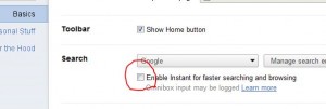 disable or enable google search chrome instant search disable or enable google search chrome instant search