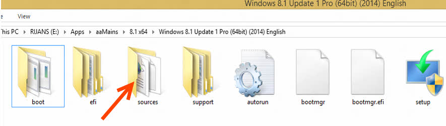 Locate the Folder 'sources'