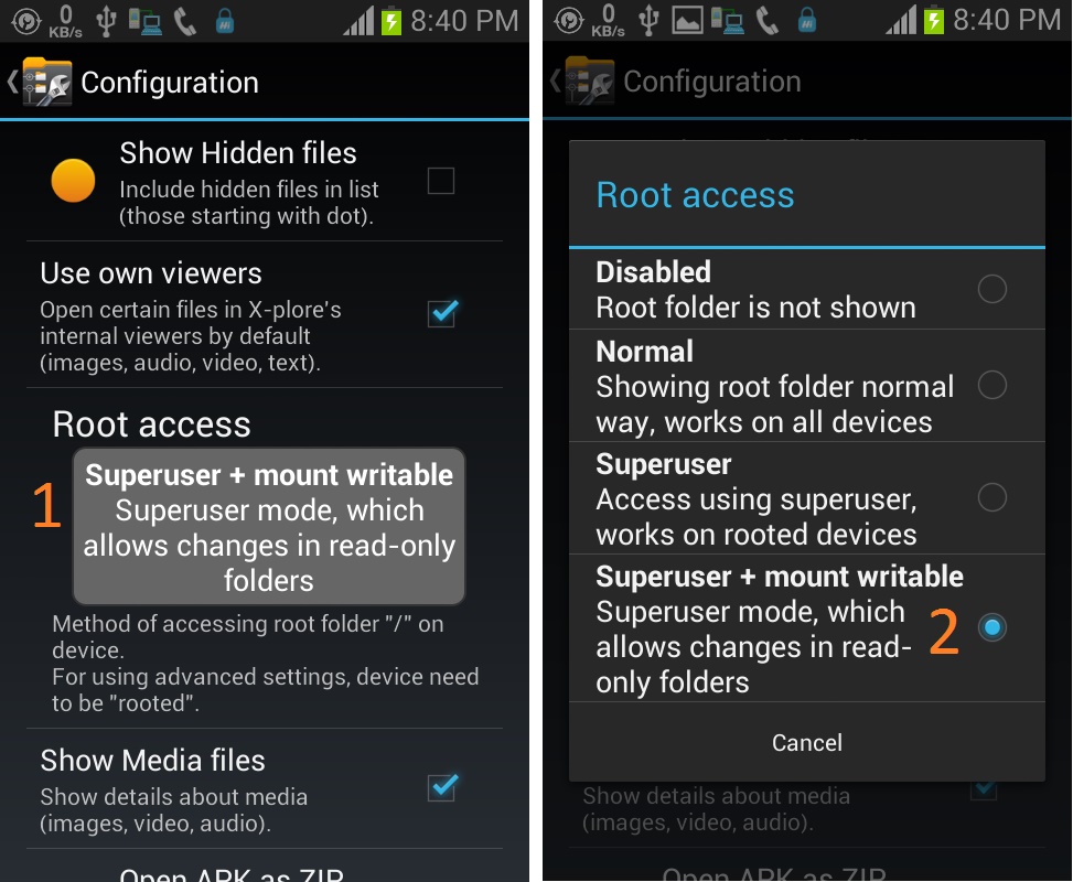Enable Root and Mount