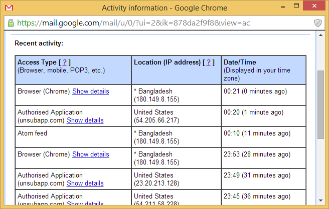 Gmail Activity
