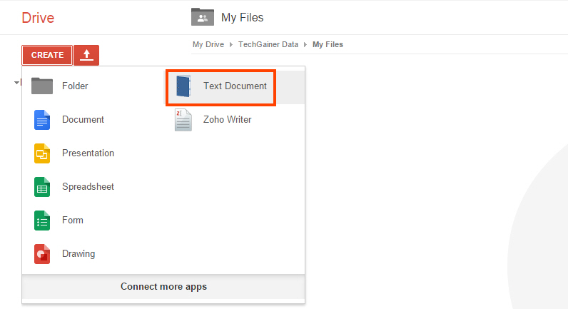 Create new Text Document