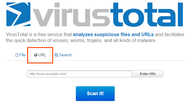 VIrusTotal URL Scanner