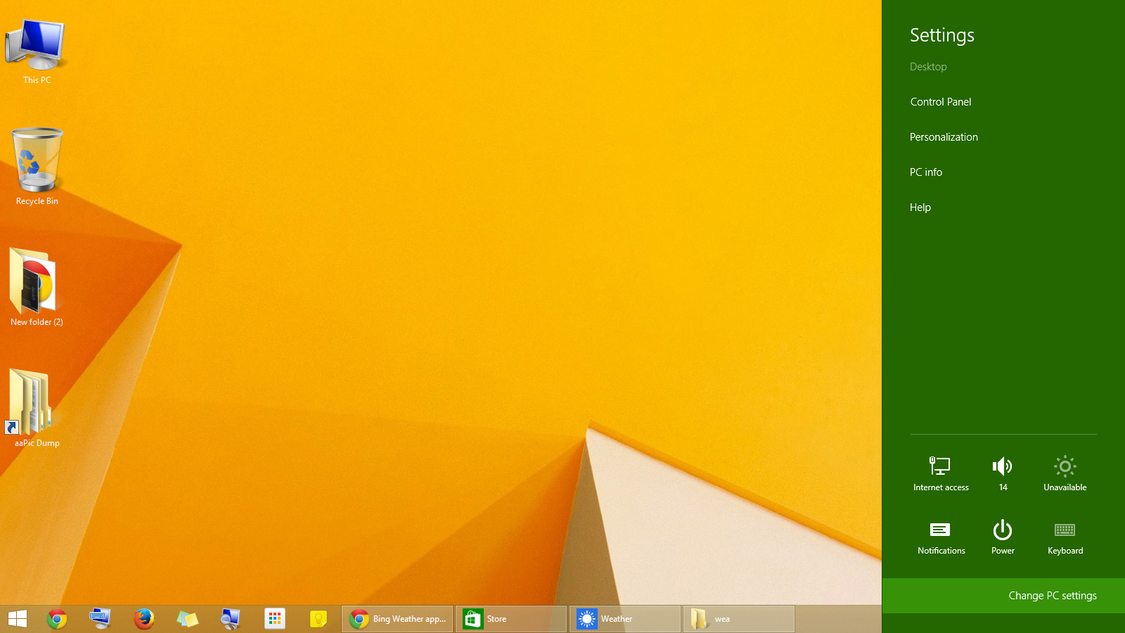 Click Change PC Settings
