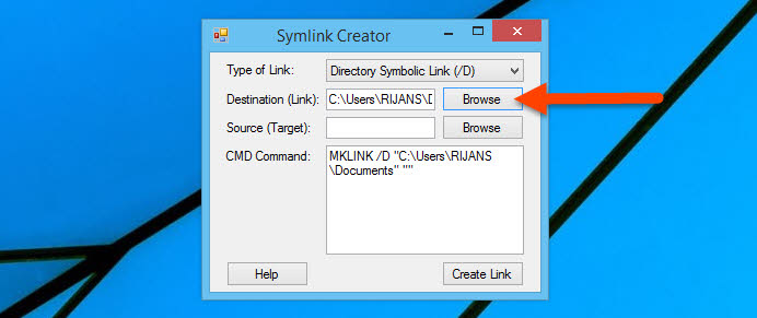 Choose destination link