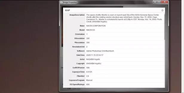 Exif data