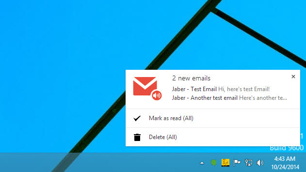 New Email Popup