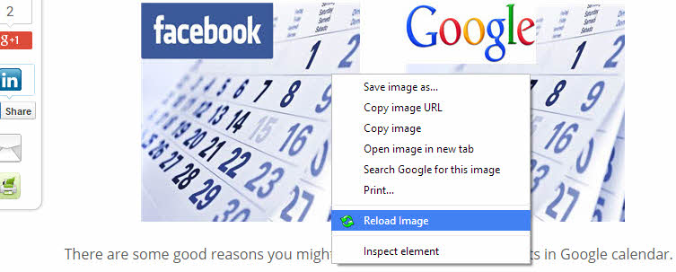 Reload Image extension for Chrome