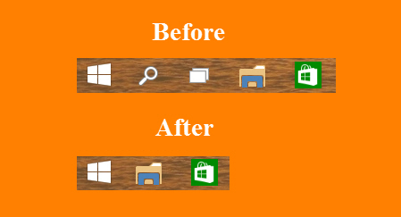 Remove Windows 10’s Annoying Search and Task View Buttons from Taskbar