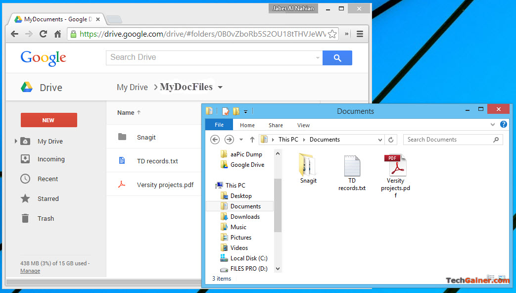 How to Sync Documents folder with Google Drive on Windows