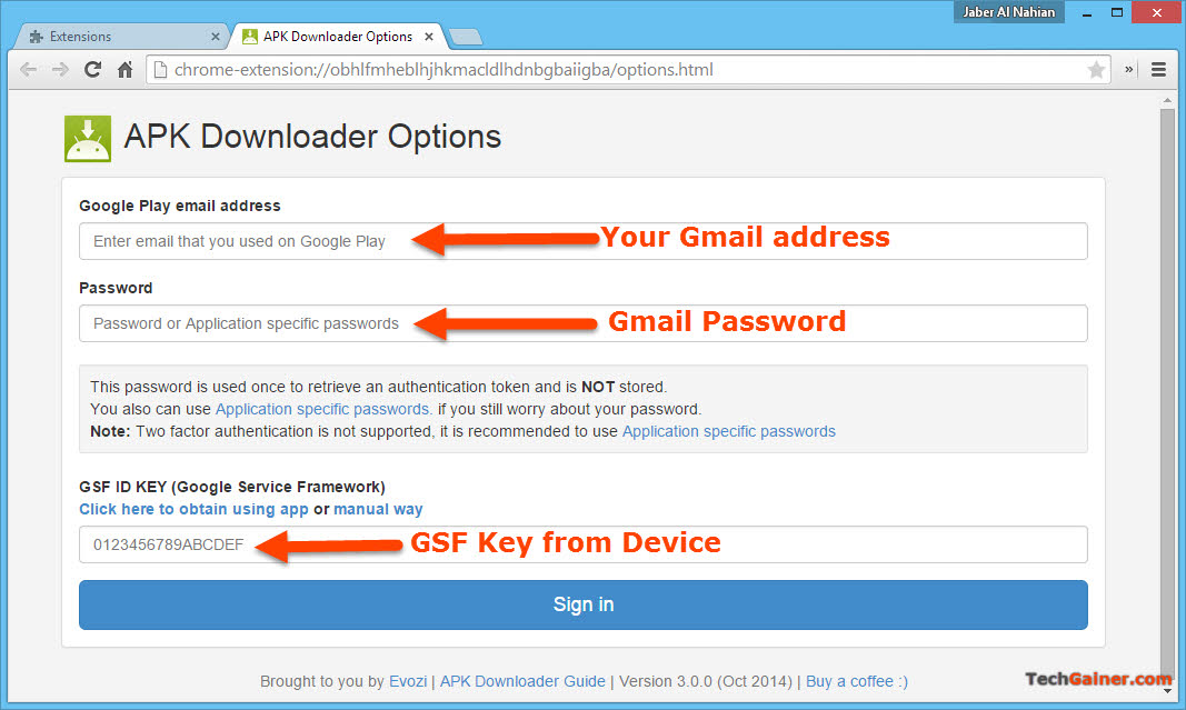 APK Downloader Configuration