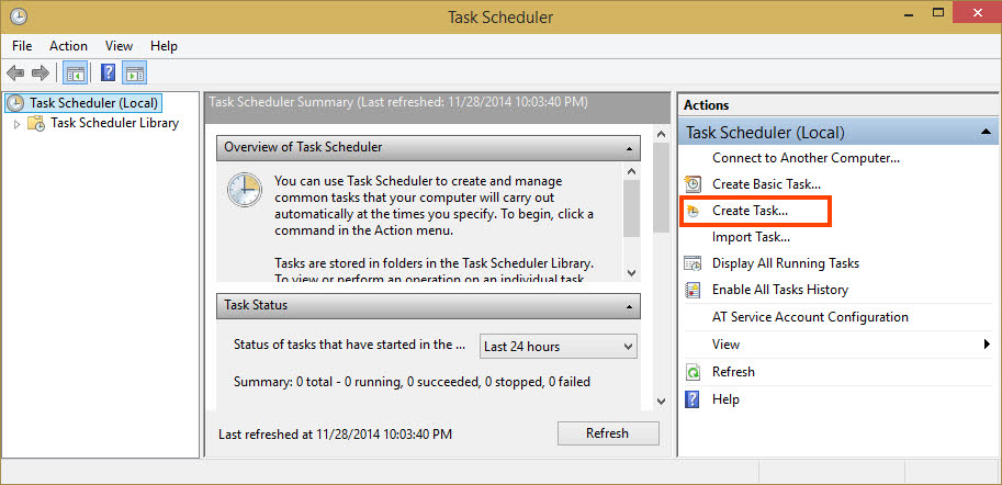 Click Create Task