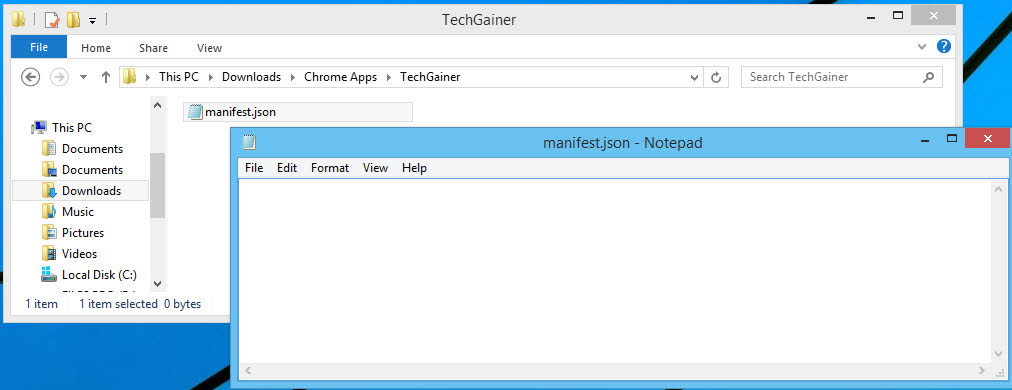 Edit manifest file