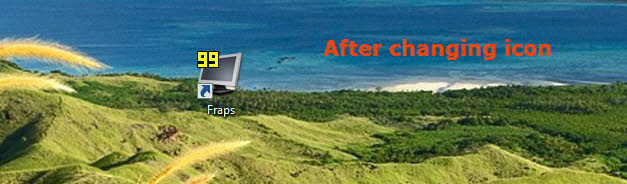After changing icon