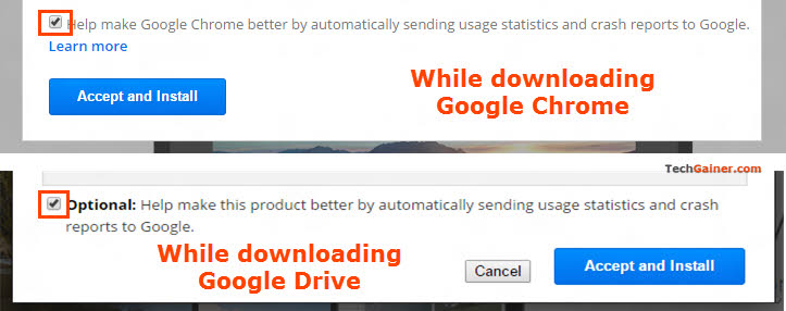 Chrome install dialog