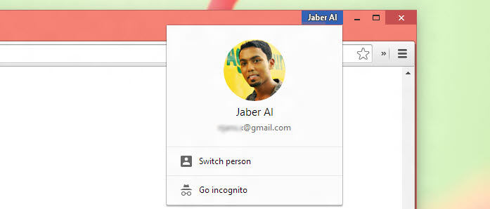 Chrome Profile Menu