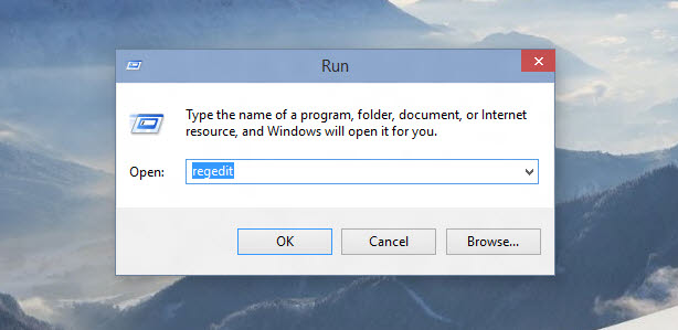 Launch Registry Editor from Run