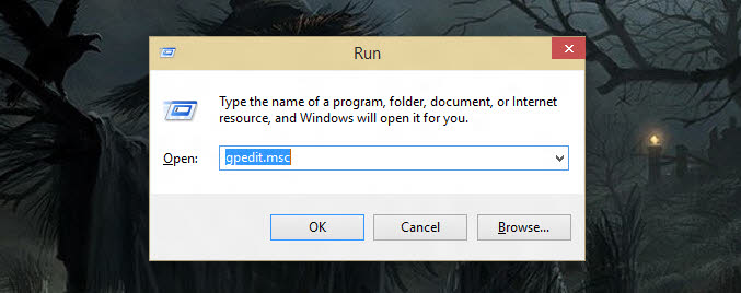 Run gpedit.msc