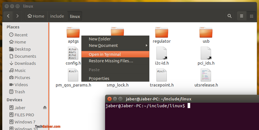 How to Add “Open in Terminal” in Ubuntu File Manager Context (Right-click) Menu