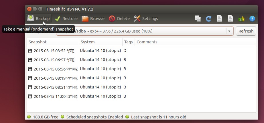 Create a backup