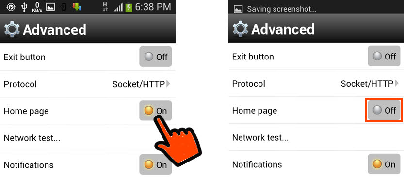 Turn off Home tab