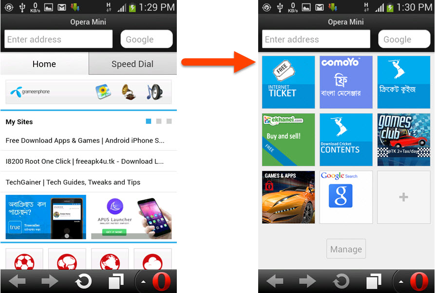 How to Disable ‘Home’ Tab in Opera Mini on any Phone